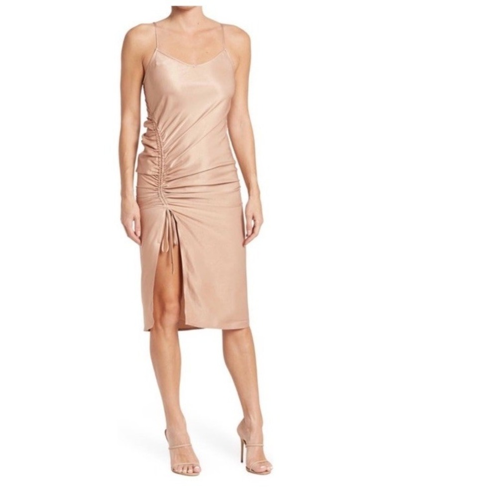 Sophie Rue Ruche Satin Dress Size XL